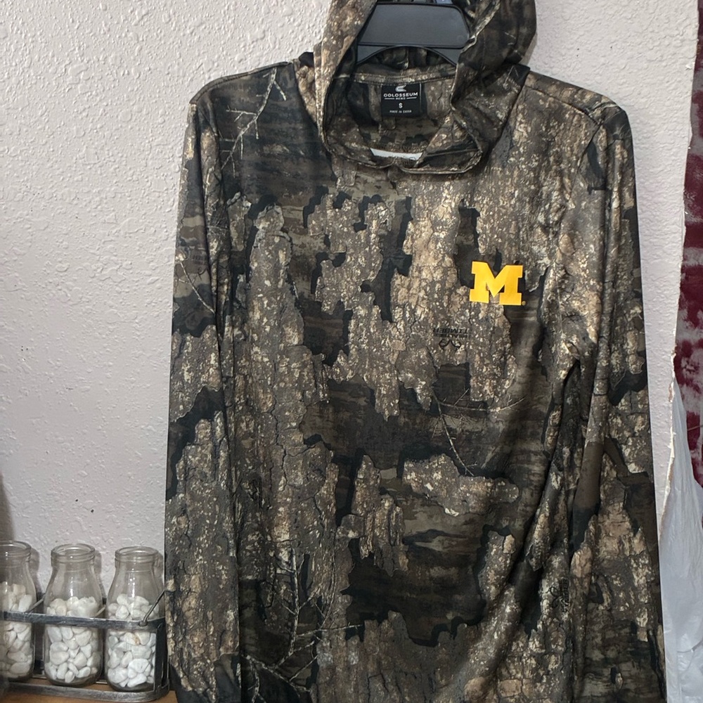 Colosseum Camouflage Hoodie with Yellow Emblem